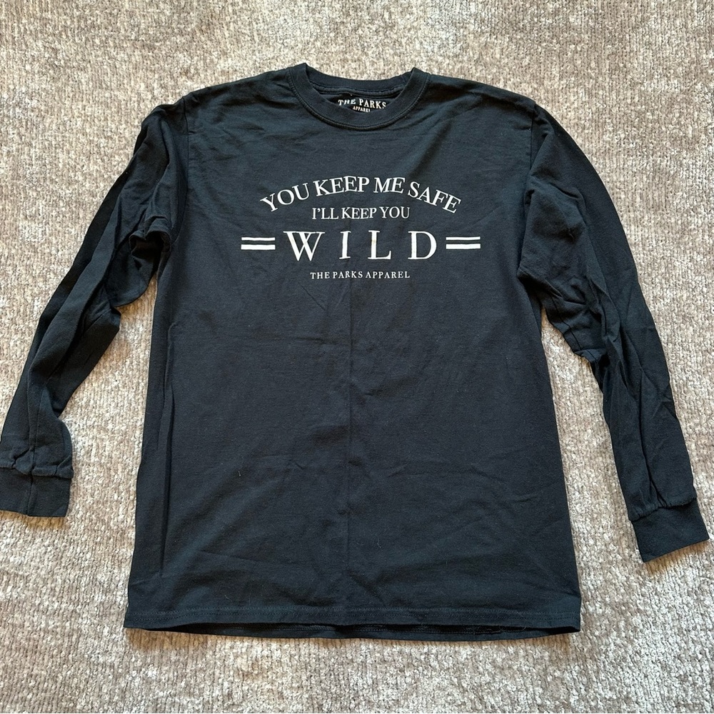 The Parks Apparel "You Keep Me Safe" Heavy Crewneck Long Sleeve Tshirt